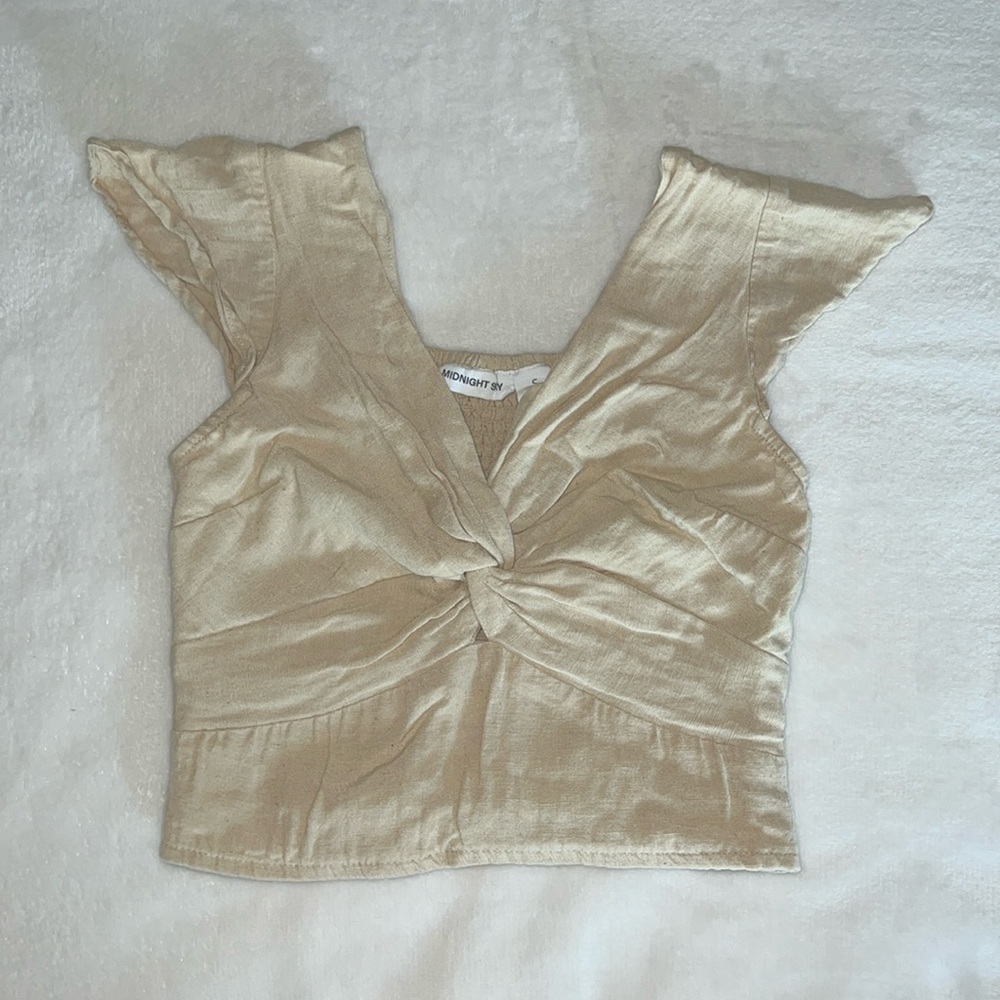 Cute beige summer top size S
